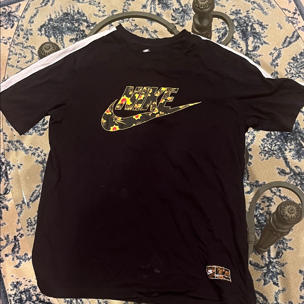 Nike Black Tee with Yellow Graphic Logo